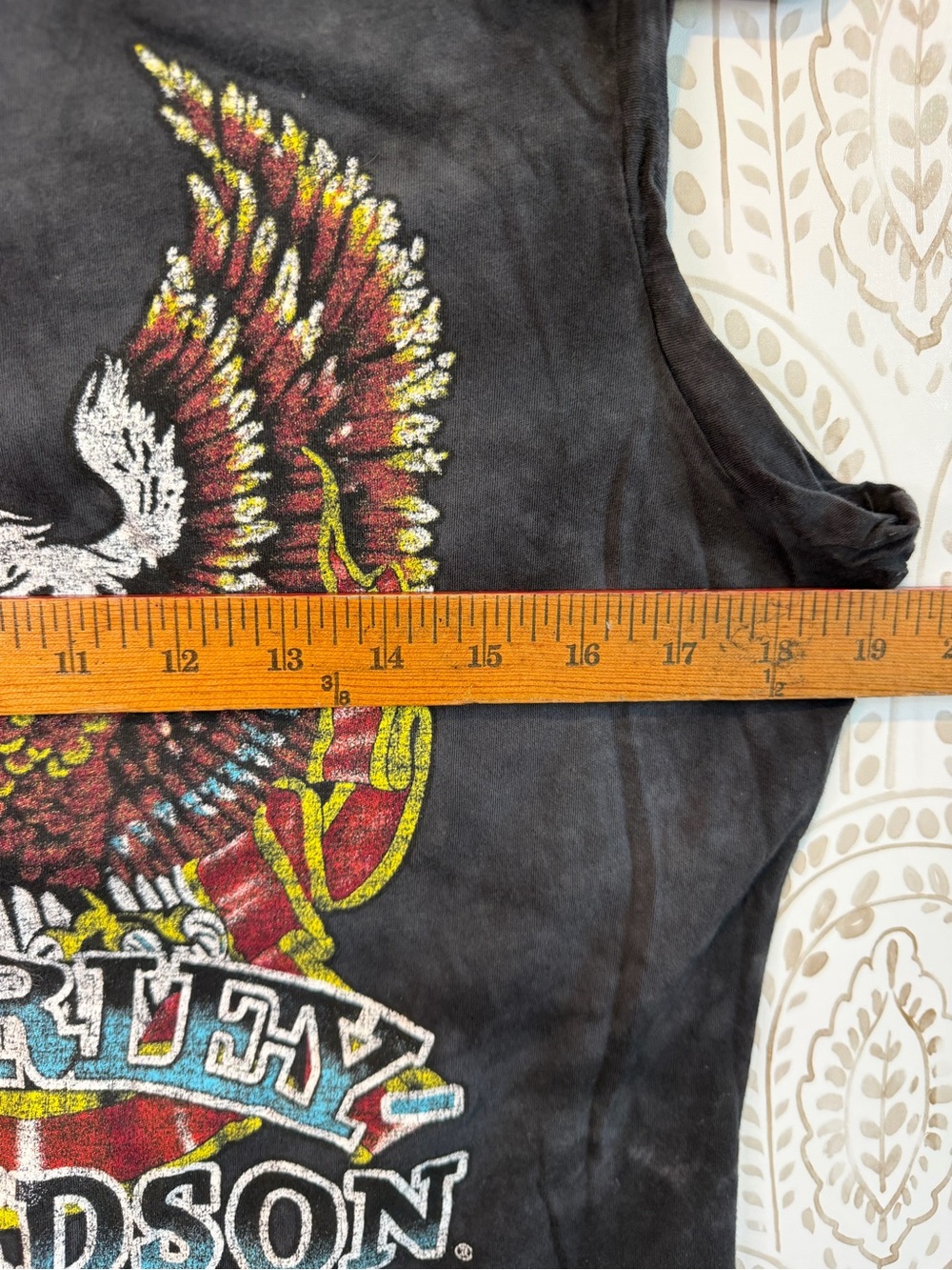 Harley Davidson Black Tie Dye Eagle Graphic Tank Top size medium - Picture 7 of 7